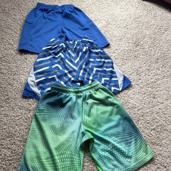Nike and Jordan Athletic Shorts Blue and Green Lightweight Comfort - Picture 2 of 5